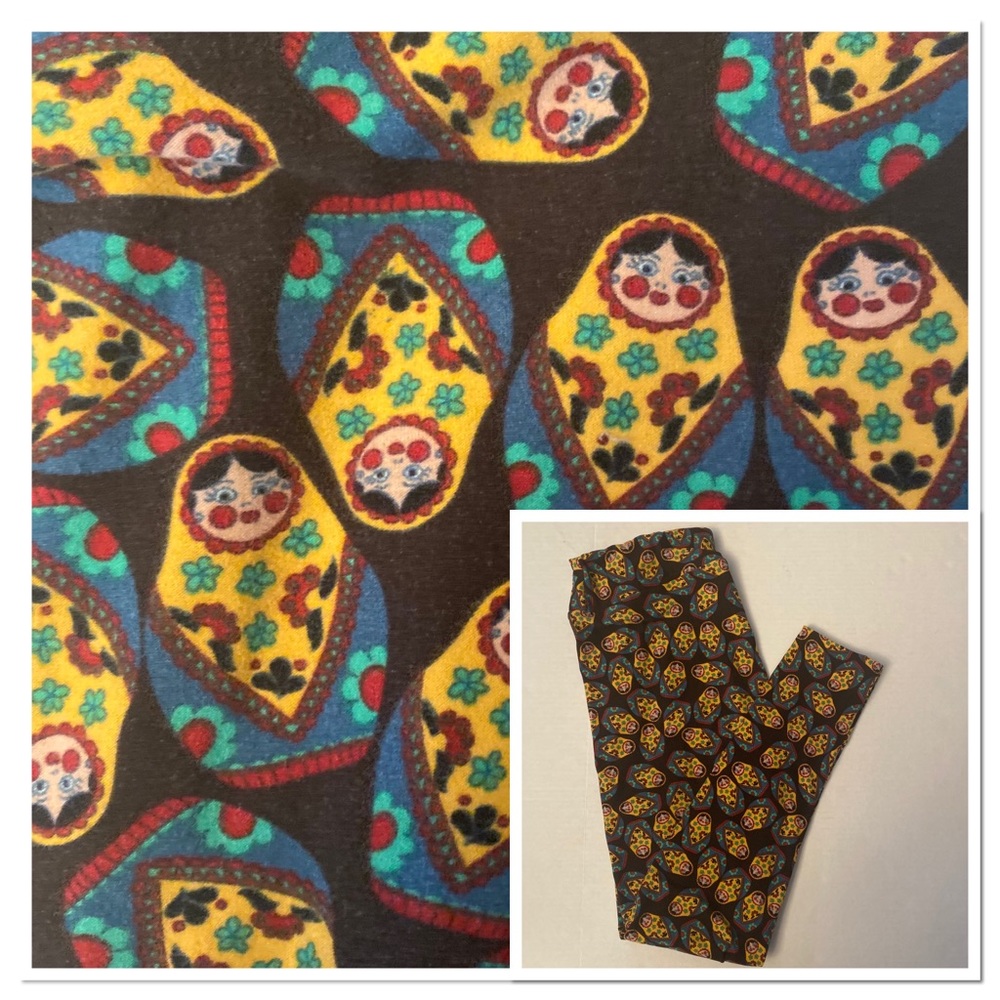 Lularoe Babushka Nesting Doll Leggings Rare TC